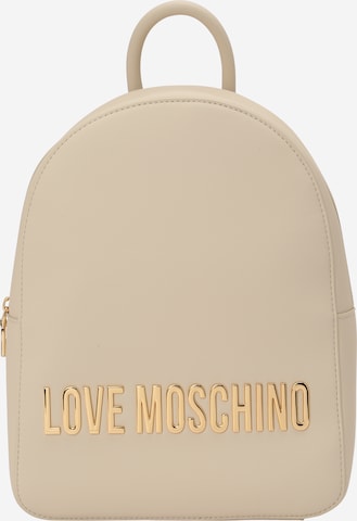 Love Moschino Backpack 'BOLD LOVE' in Beige: front