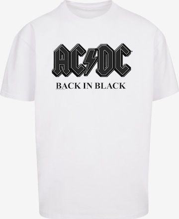 F4NT4STIC T-Shirt 'ACDC Back in Black' in Weiß: Vorderseite