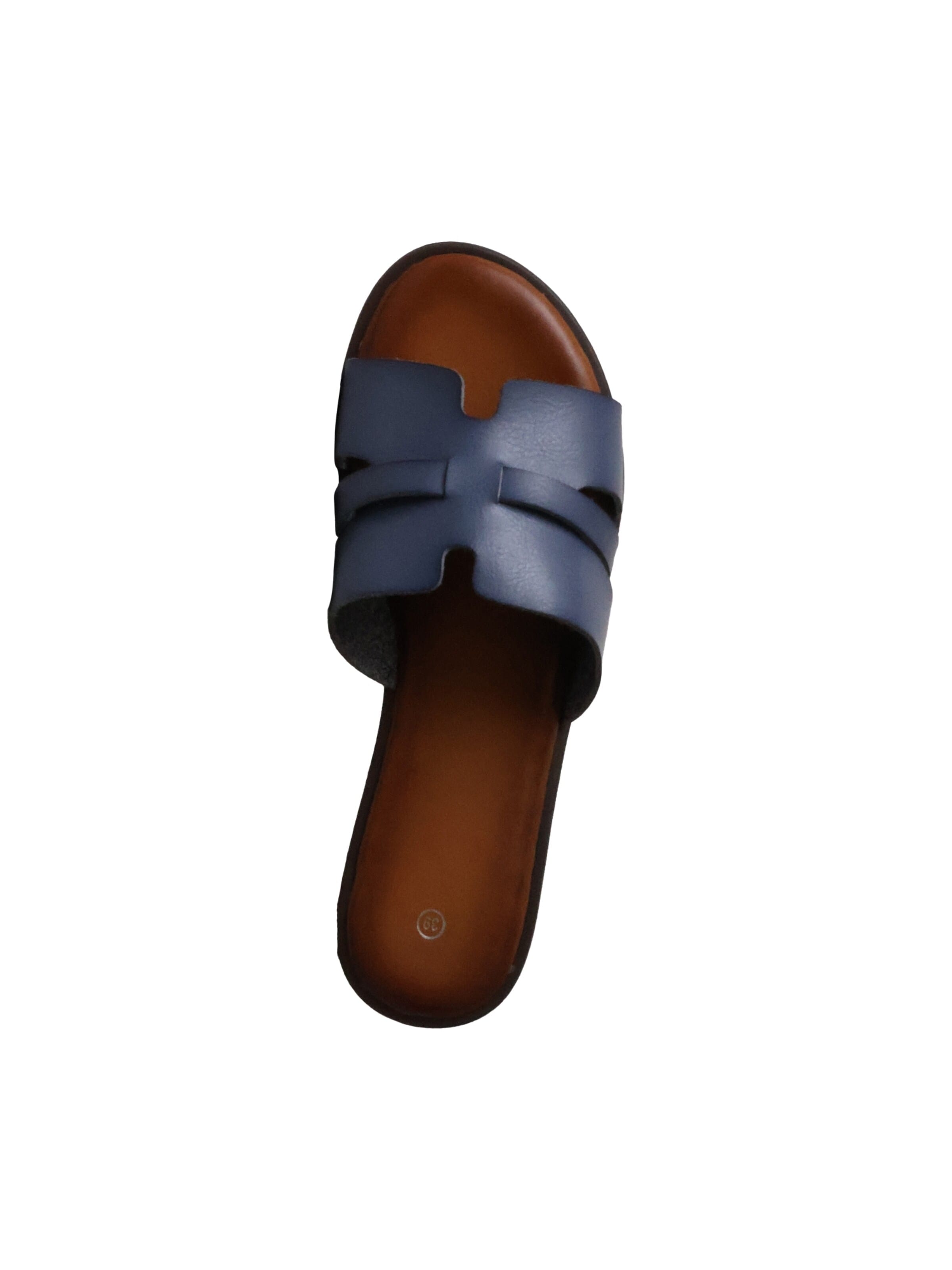 Sandales 'Flache Sandalen zum Hineinschlüpfen' Super Mode en bleu