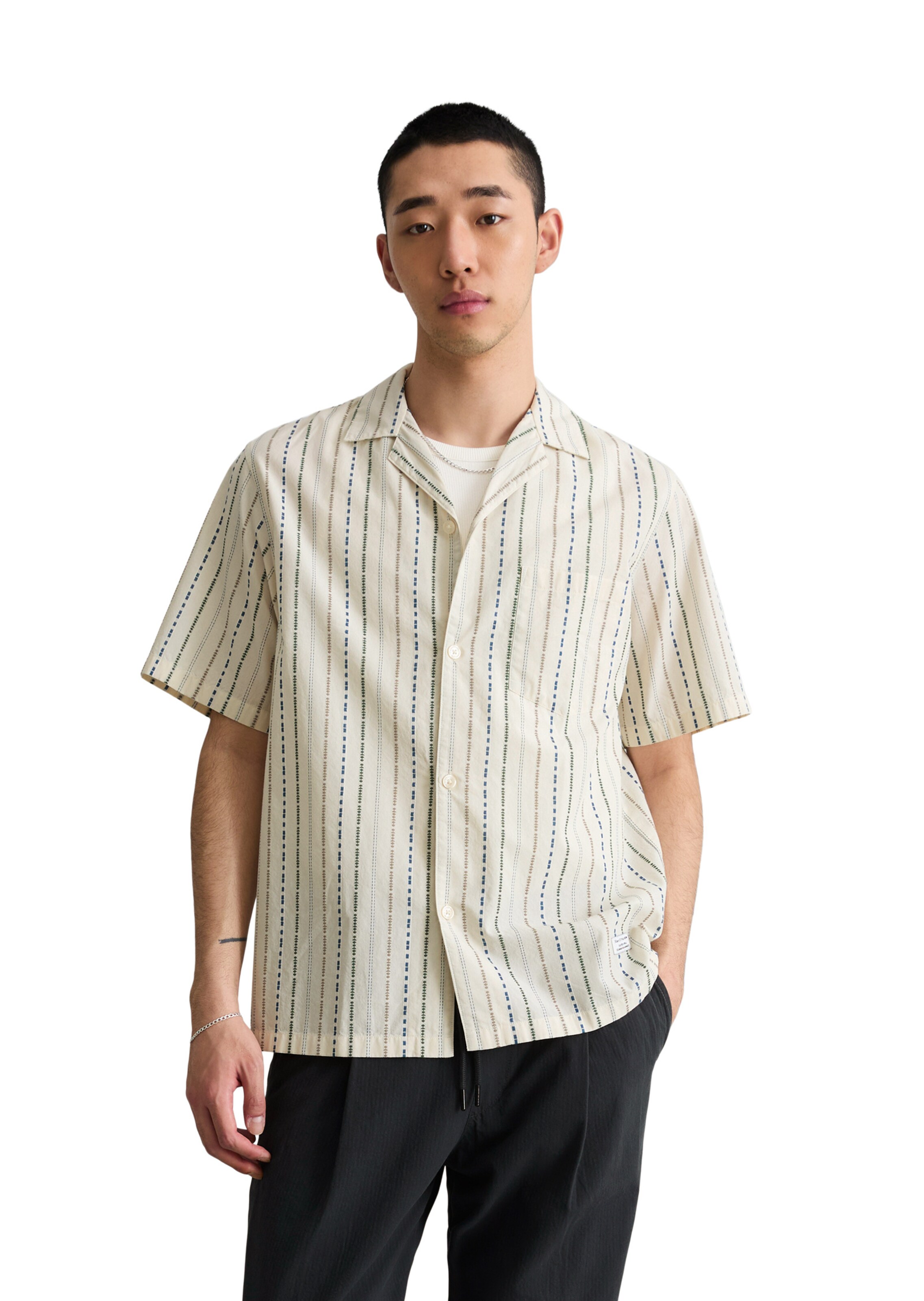 Marc O'Polo DENIM Comfort fit Overhemd in Wit: voorkant