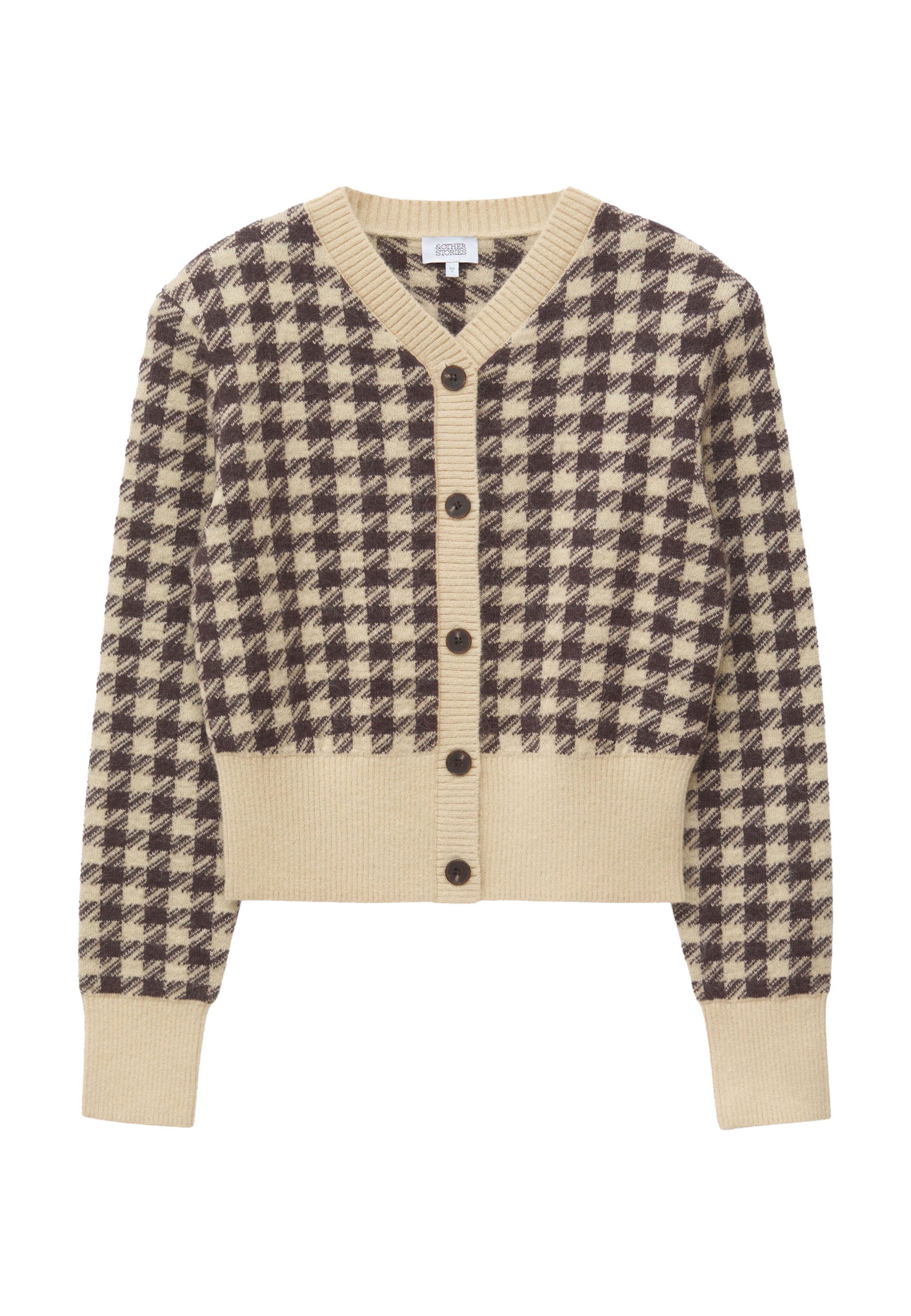 & Other Stories Knit Cardigan in Beige: front
