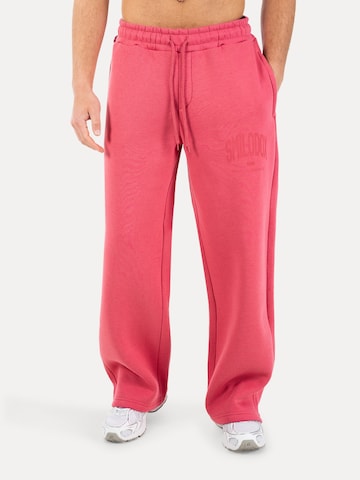 Loosefit Pantalon Smilodox en rose : devant