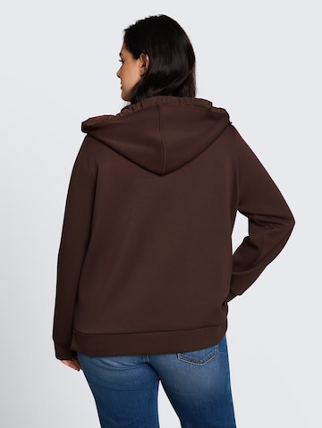 Tom Tailor Women + Sweat jacket in Brown