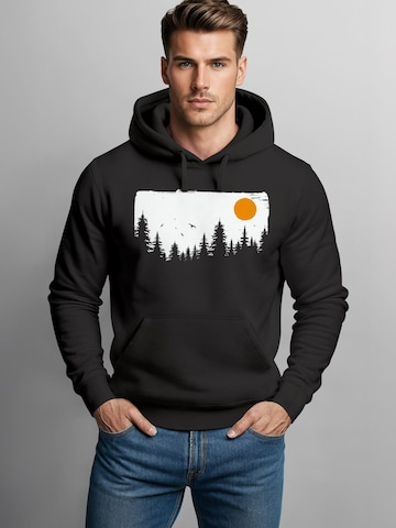 Neverless Sweatshirt 'Forest' in Schwarz