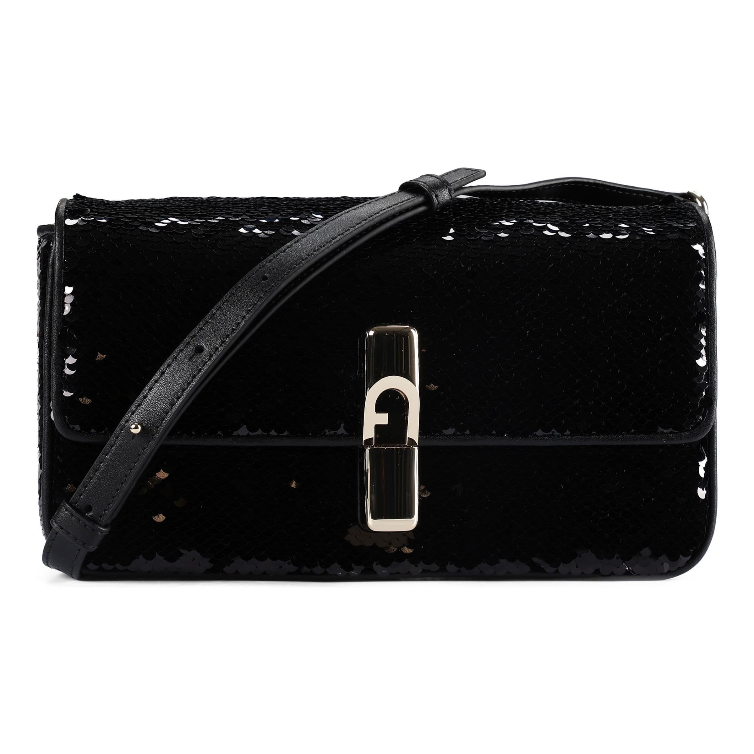 FURLA Umhängetasche 'Iride' in Schwarz: Vorderseite