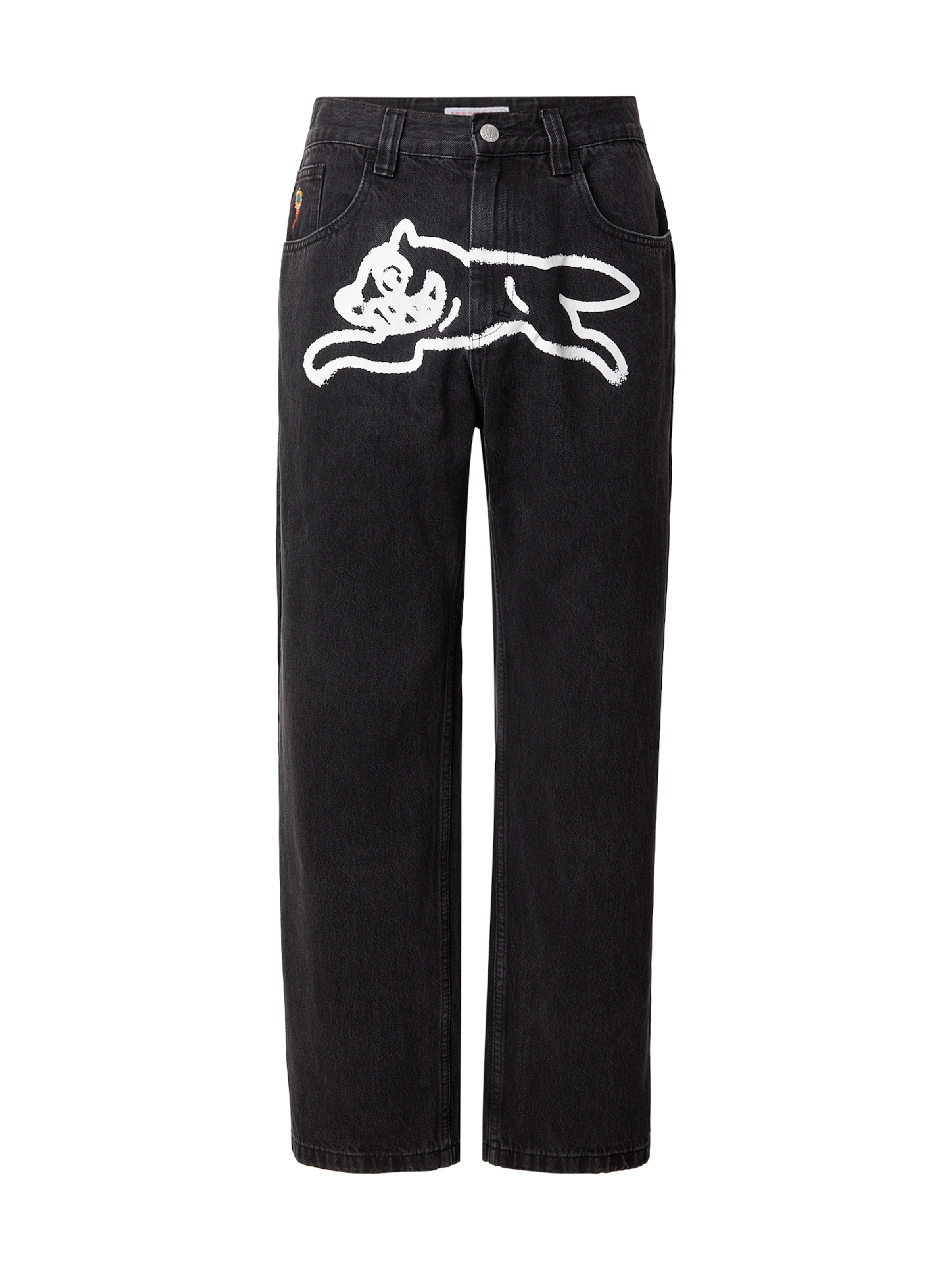 Billionaire Boys Club Loosefit Τζιν 'Ice Cream' σε μαύρο: μπροστά