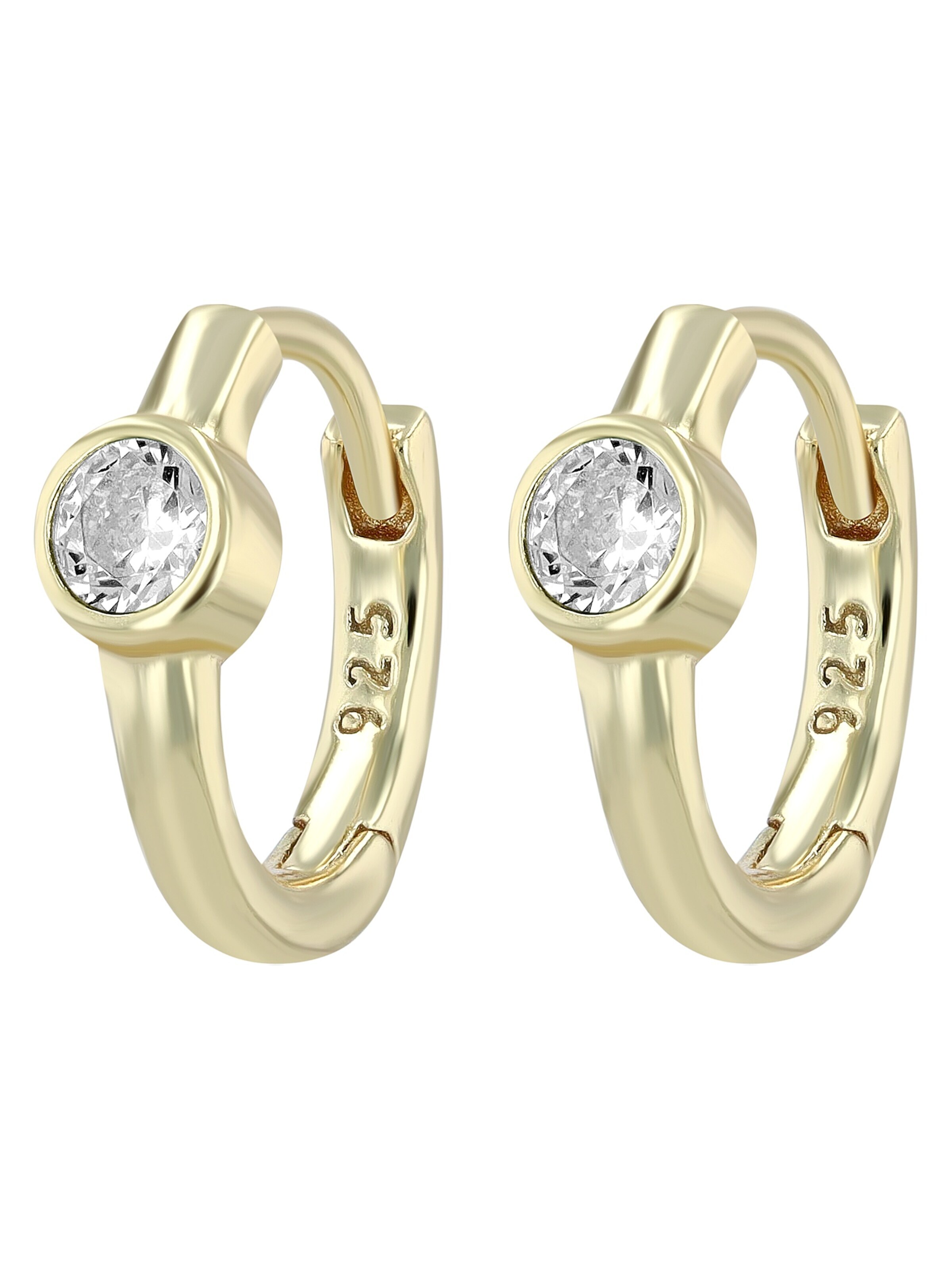 Akzent Earrings '"Mexine" aus 925 Sterlingsilber, rhodiniert, langlebig' in Gold