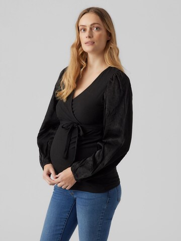 MAMALICIOUS Blus 'LEANNE' i svart: framsida