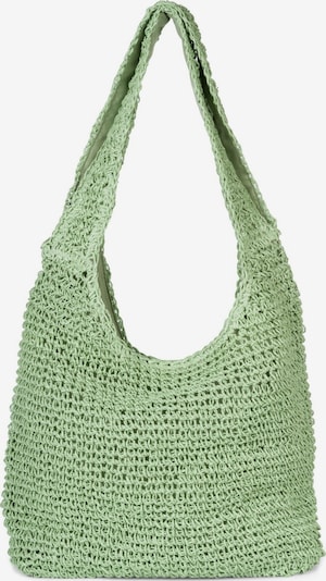 styleBREAKER Schultertasche 'Papierstroh Beuteltasche' in One Size in hellgrün, Produktansicht