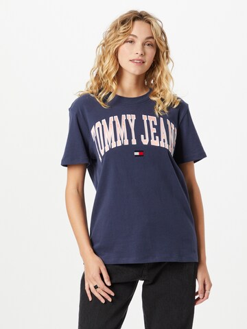 Tommy Jeans Shirt in Blauw: voorkant