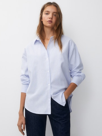 Pull&Bear Bluse in Blau: predná strana