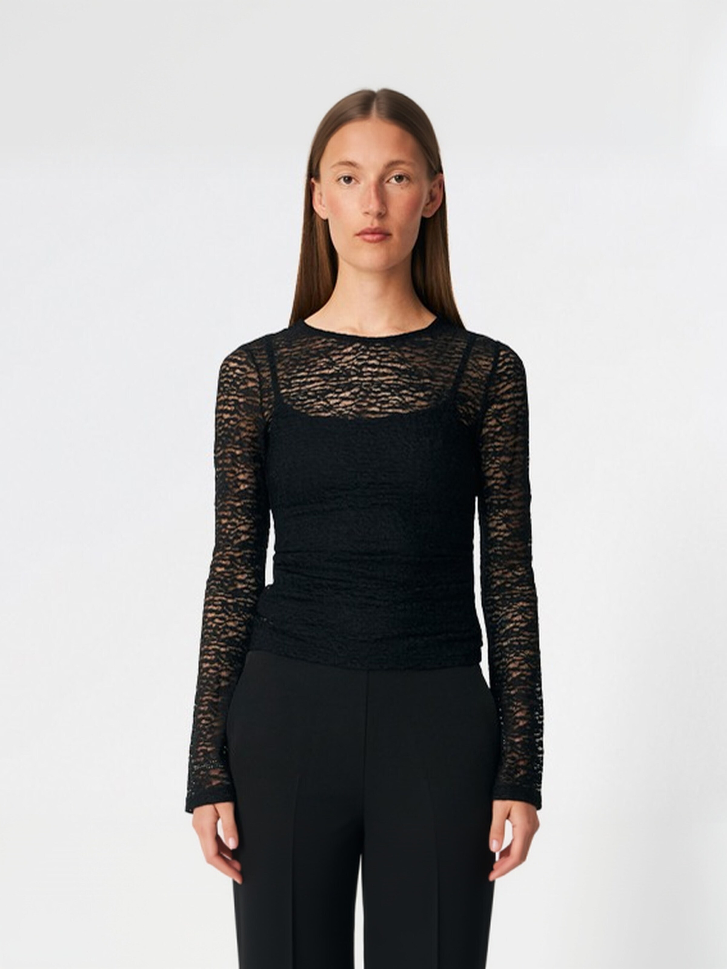 modström Shirt ' Dianamd ' in Schwarz: Vorderseite