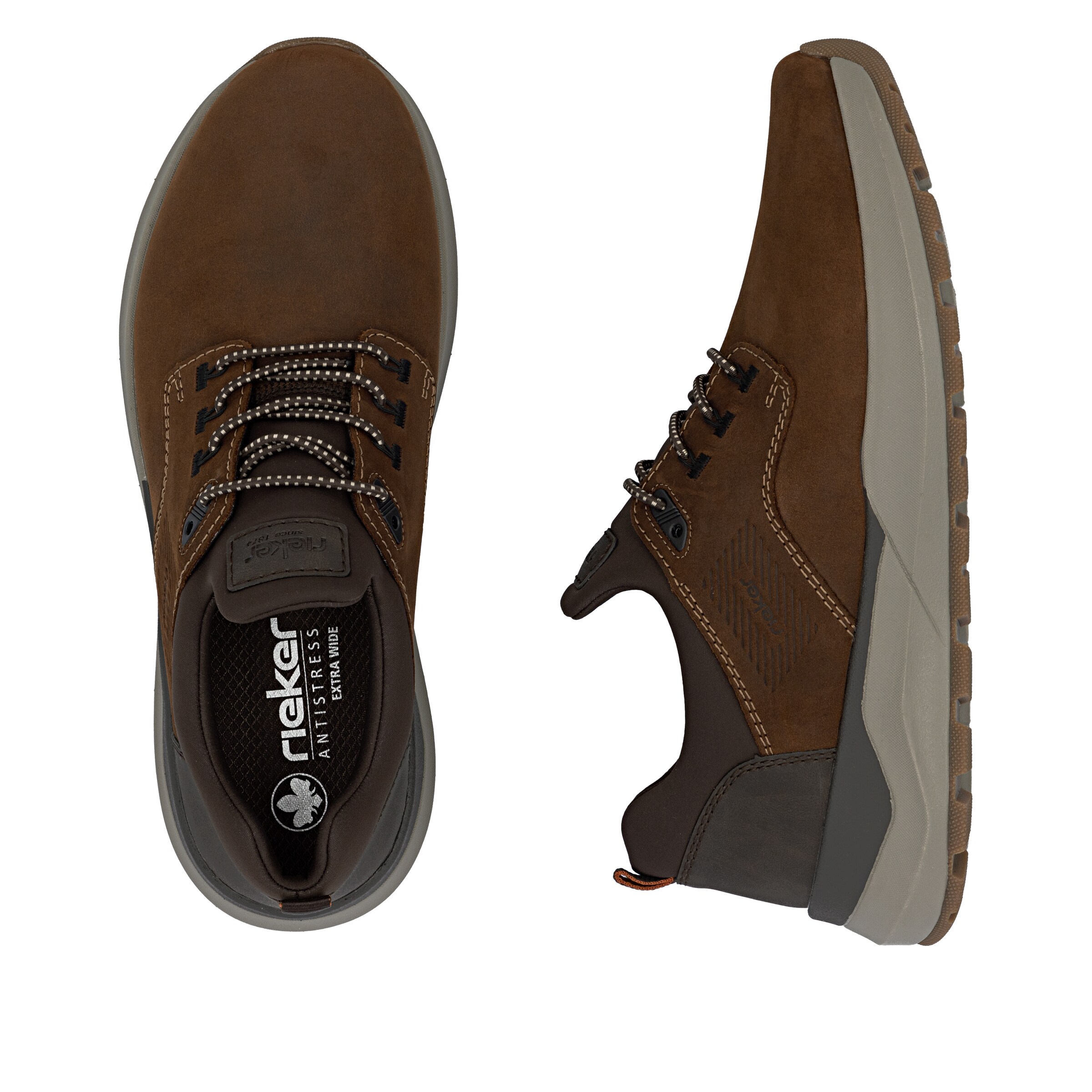 Rieker Athletic Lace-Up Shoes in Brown