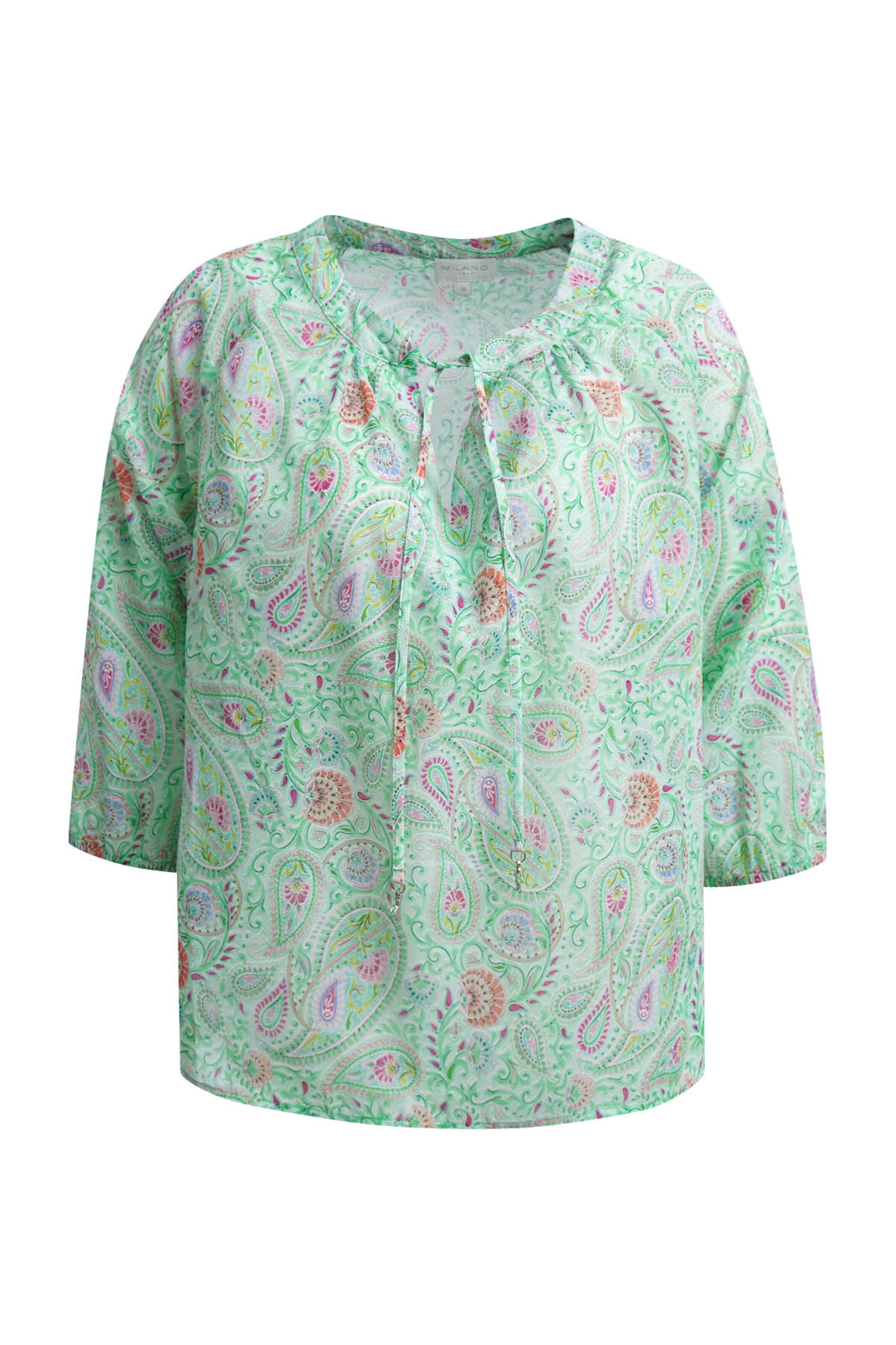 Milano Italy Blouse in Green: front