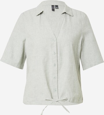 VERO MODA Blouse 'LUNA' in Groen: voorkant