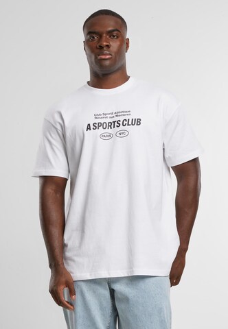Mister Tee Shirt 'A Sportsclub' in White