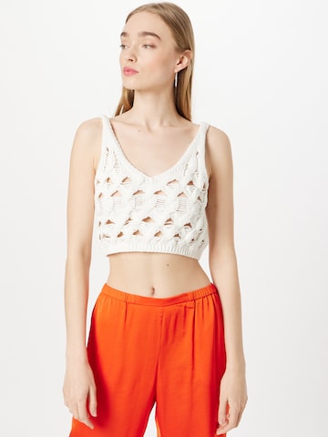 WEEKDAY Knitted top in White: front