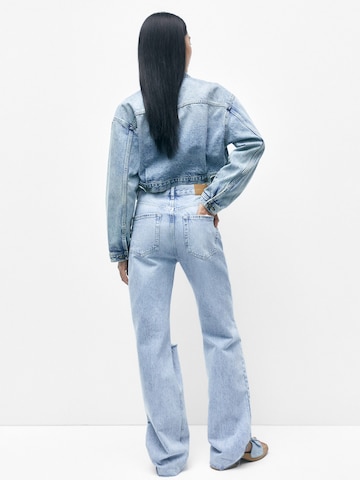 Pull&Bear Wide leg Jeans in Blauw