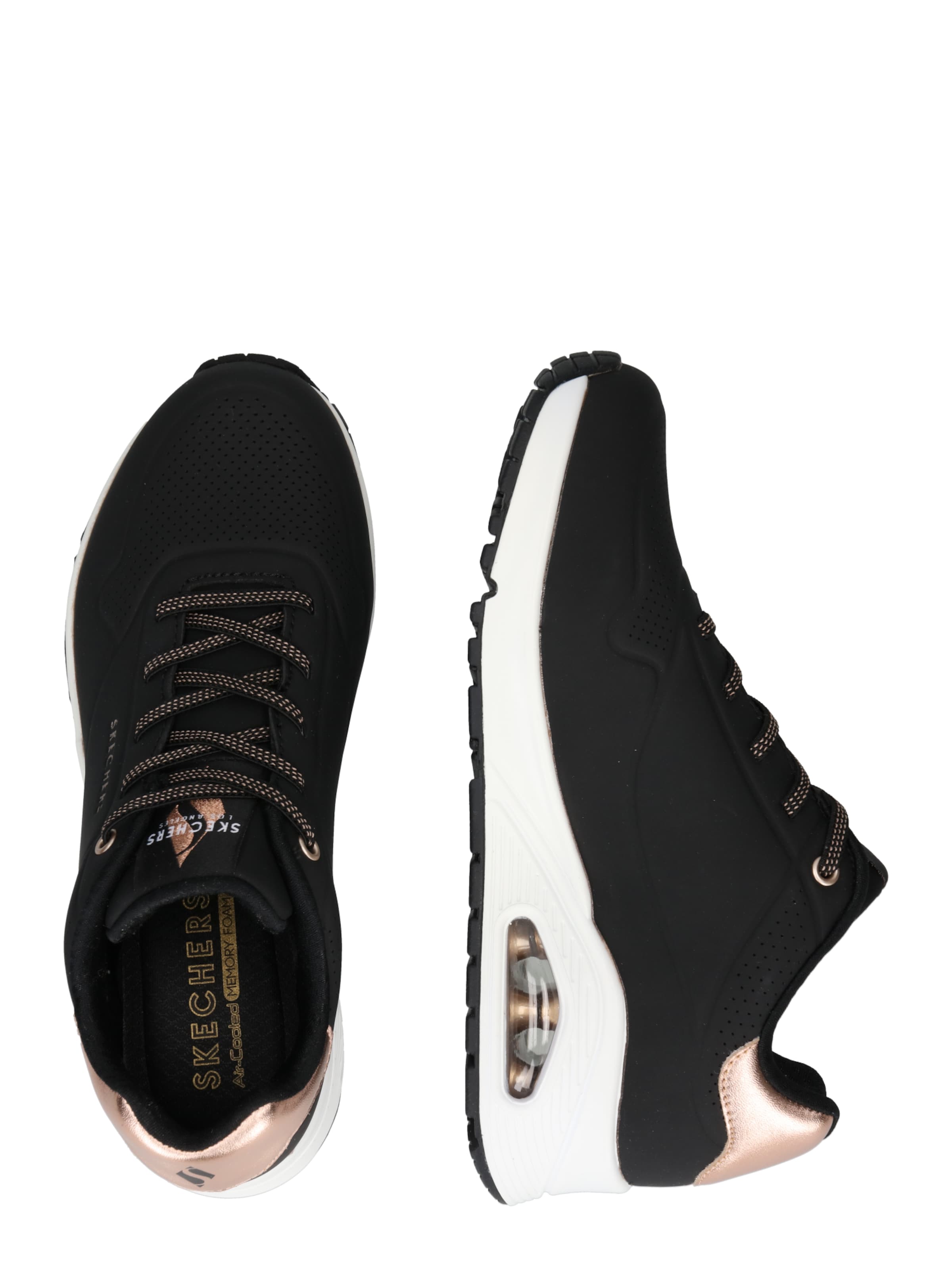 Sneaker low 'Uno' de la SKECHERS pe negru