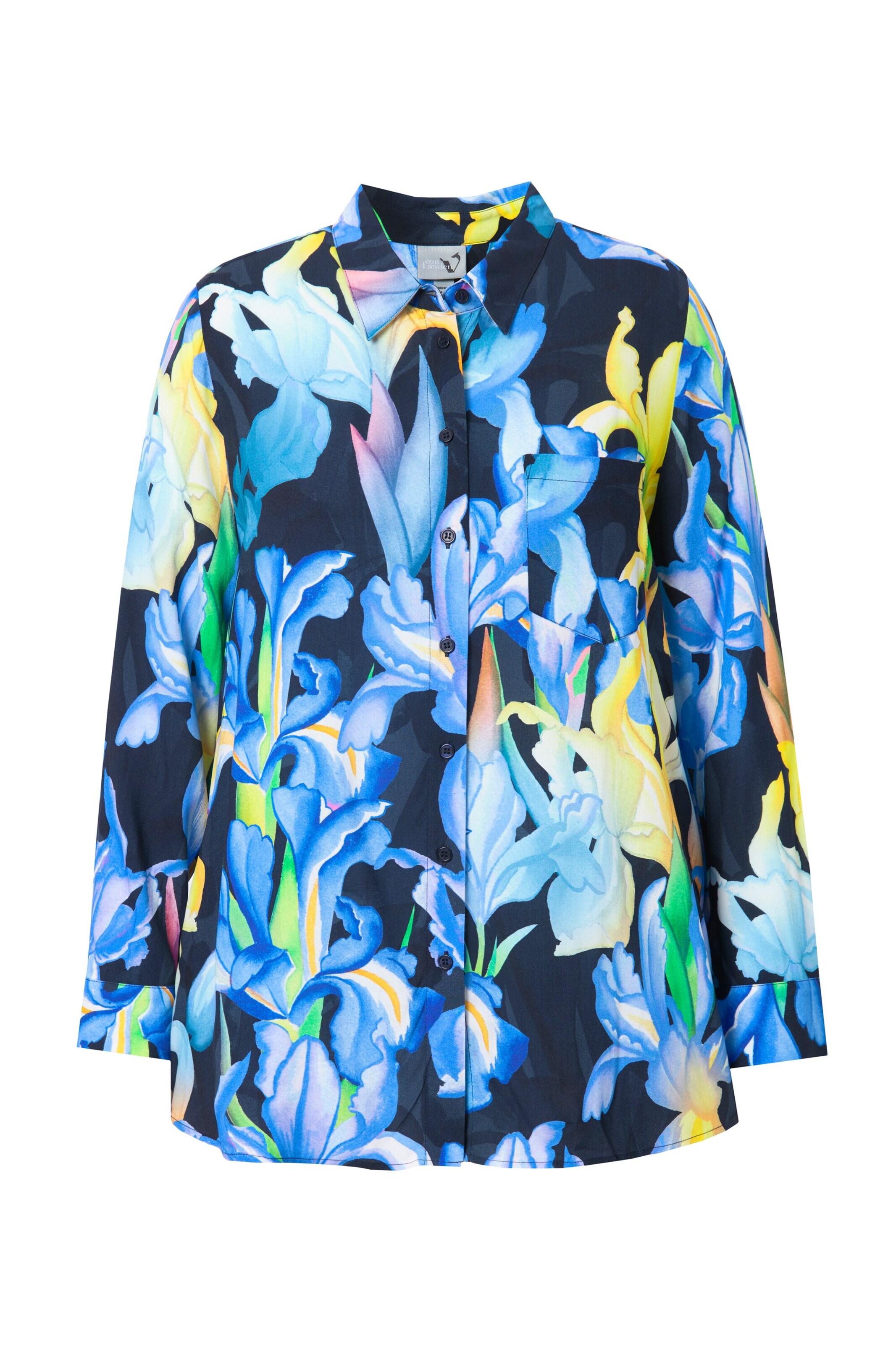 Ulla Popken Bluse in Blau: Vorderseite