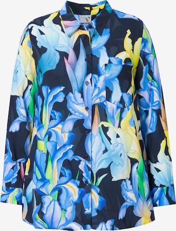Ulla Popken Blouse in Blauw: voorkant