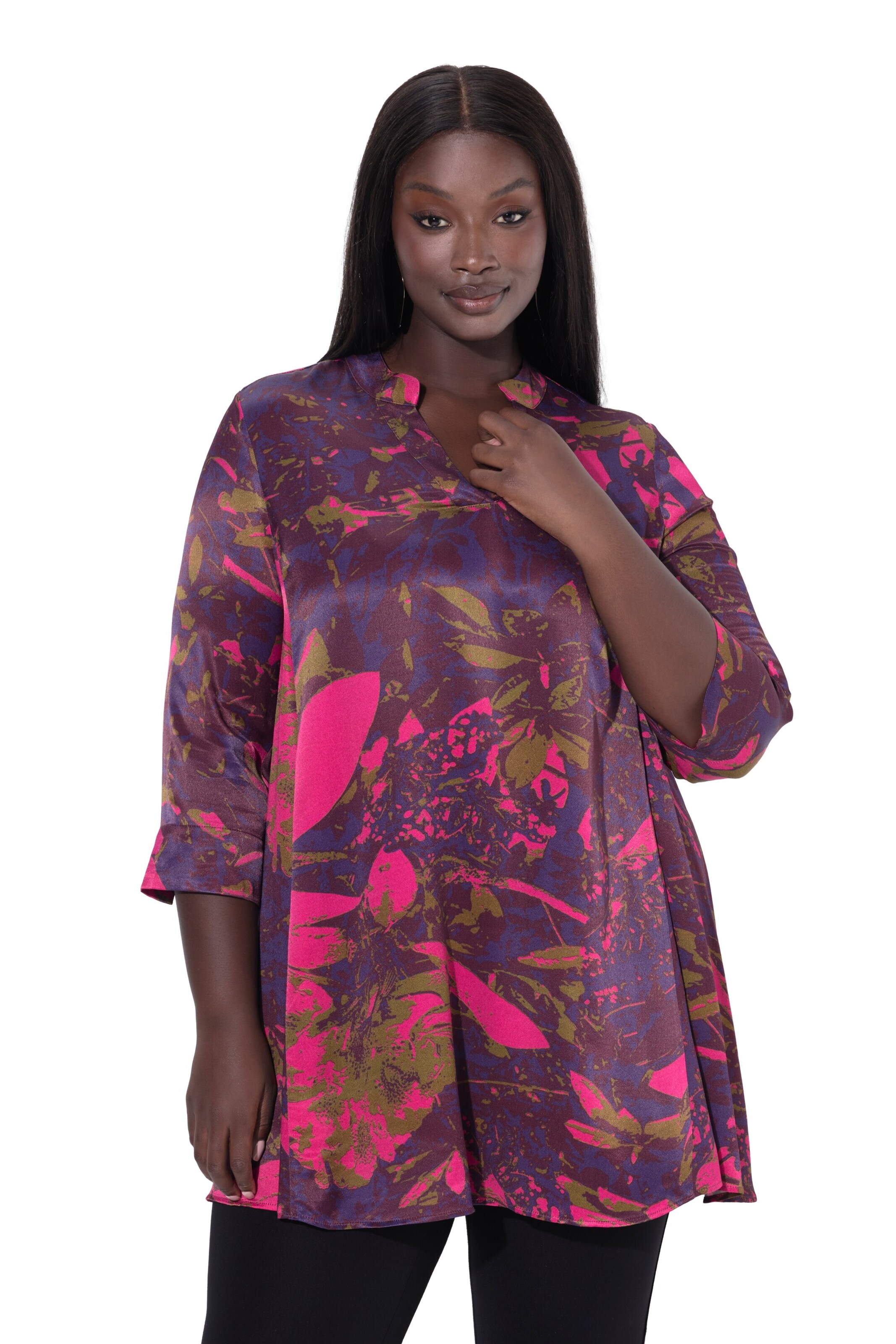 Ulla Popken Tuniek in Lila: voorkant