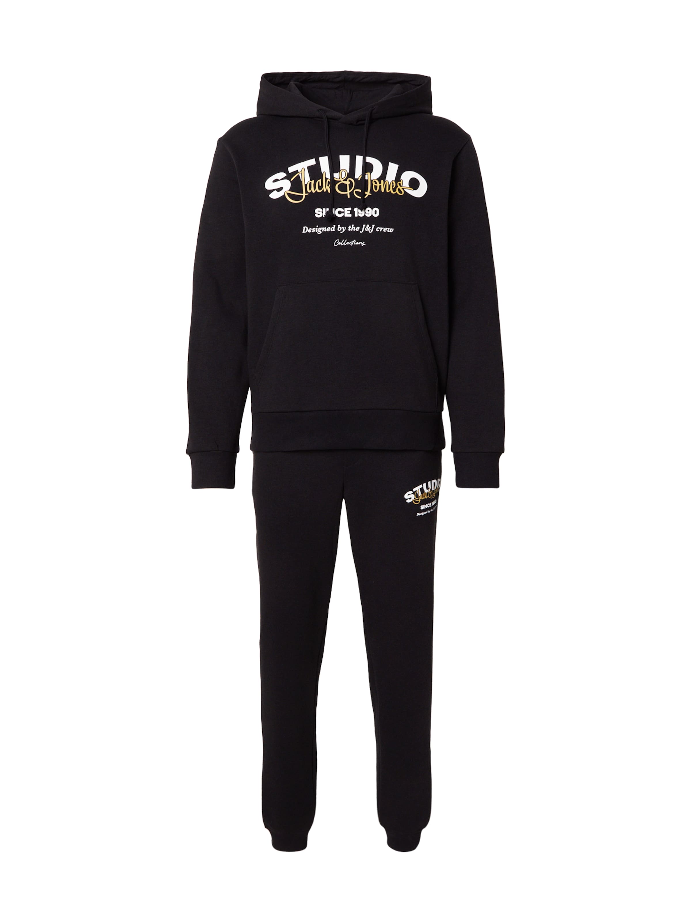 JACK & JONES Sweatsuit 'JJYUKI' in Black: front