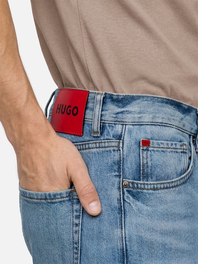 HUGO Jean en 31/32 en bleu denim, Vue avec produit