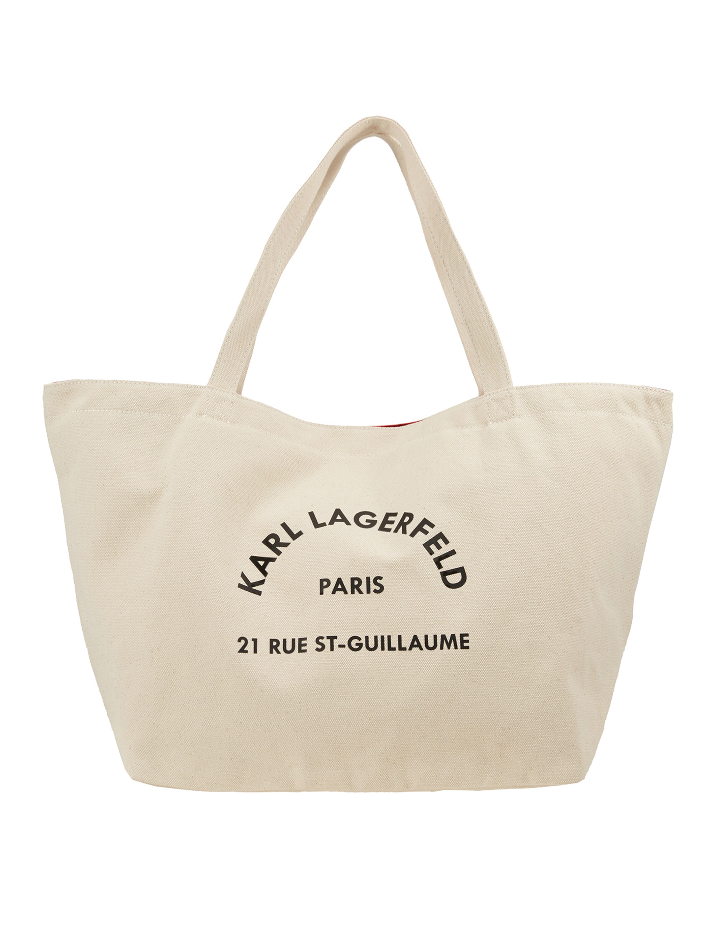 Plase de cumpărături 'K/Rue St-Guillaume' de la Karl Lagerfeld pe bej: față