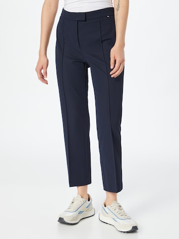 BOSS Black Regular Pleated Pants 'Tasola' in Blue: front