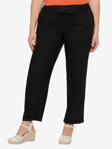 SHEEGO Regular Pants in Black: front