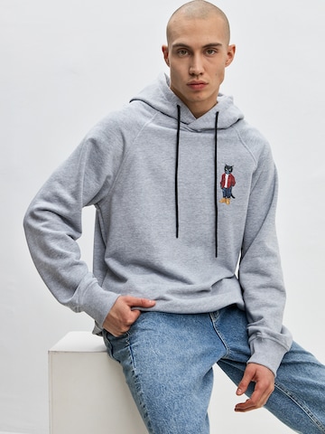 Sweat-shirt 'Country Cat' Cat e Lolette en gris