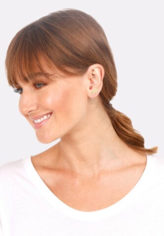 Boucles d'oreilles 'Ear Climber' ELLI en or : devant