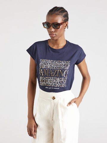 ZABAIONE Shirt 'Am44azing' in Blauw: voorkant