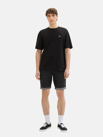 TOM TAILOR DENIM Regular Shorts in Schwarz