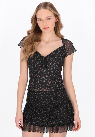 MYMO Blouse in Zwart: voorkant