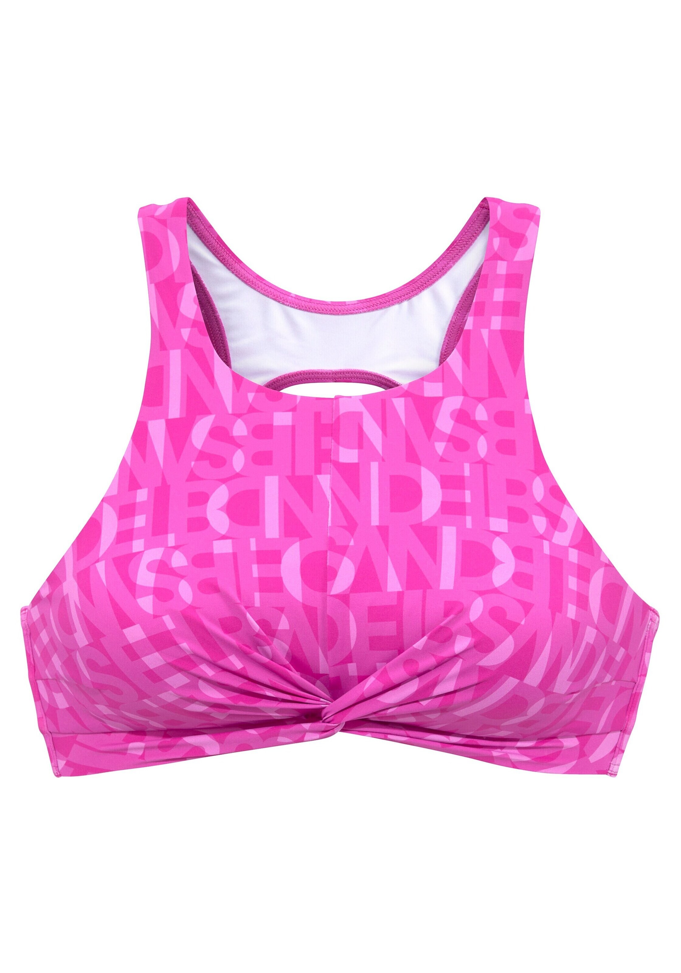 Elbsand High neck Bikini top in Pink: front