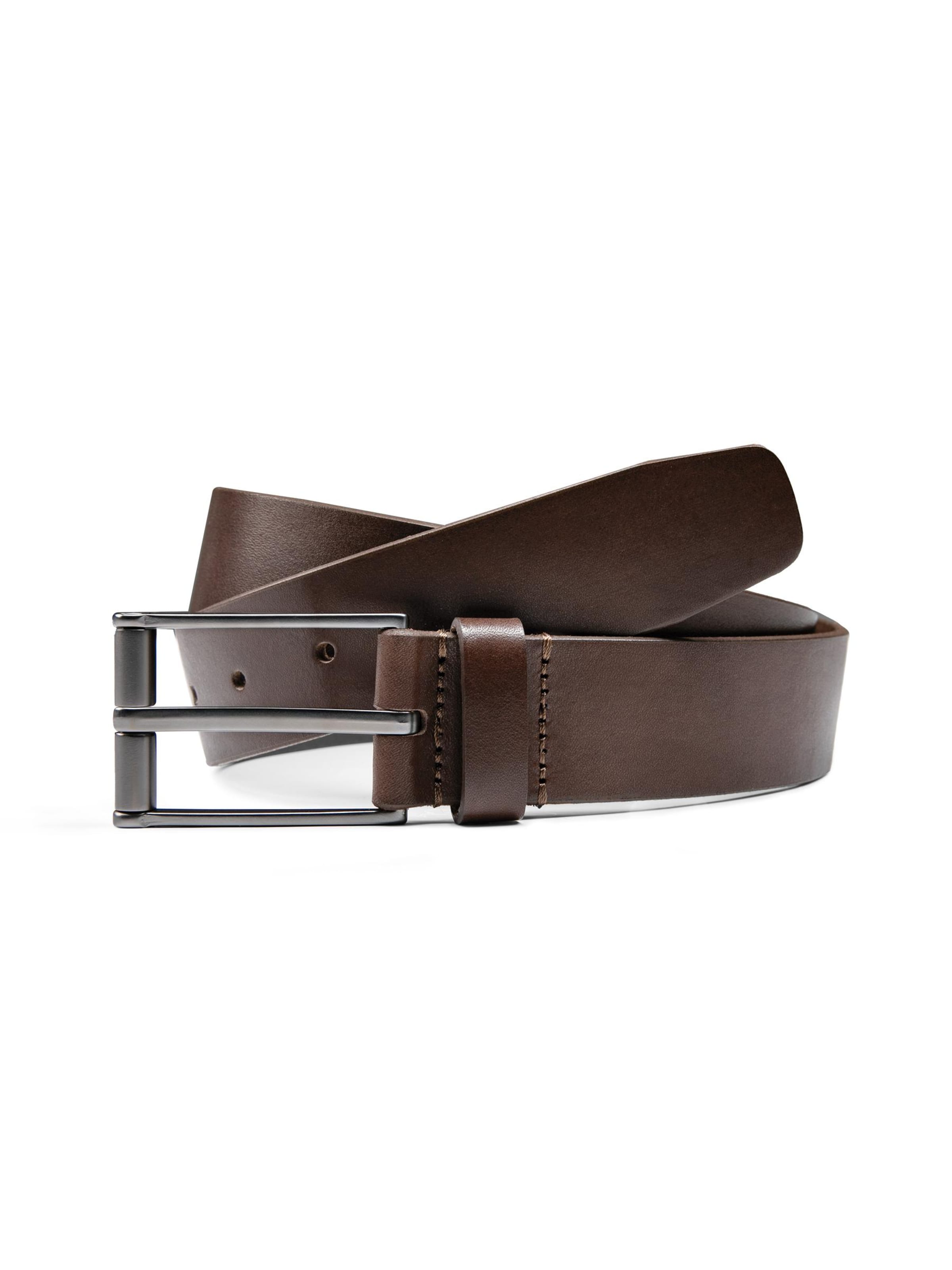 WILLEN Belt 'Businessgürtel mit Naturnarbung' in Brown: front