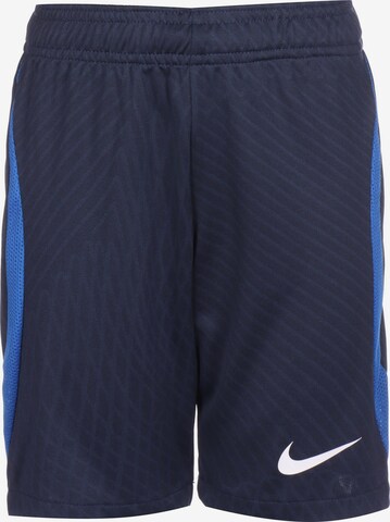 NIKE Workout Pants in Blue: front