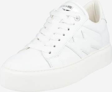 Baskets basses Zadig & Voltaire en blanc : devant