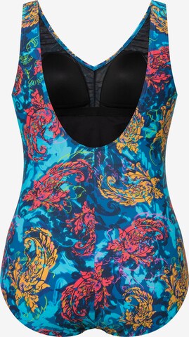 Ulla Popken T-shirt Swimsuit in Blue