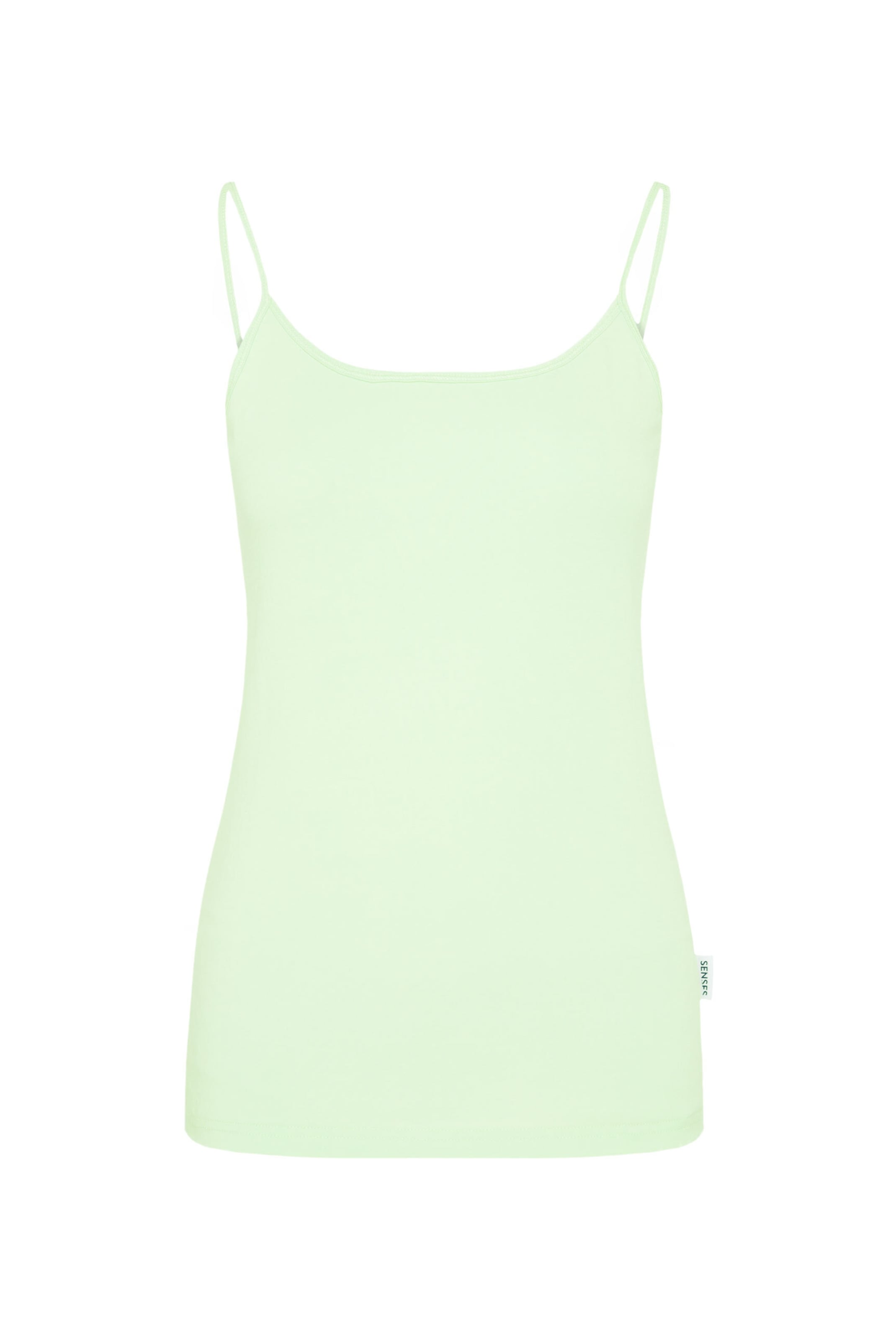SENSES.THE LABEL Basic Top in Grün: Vorderseite