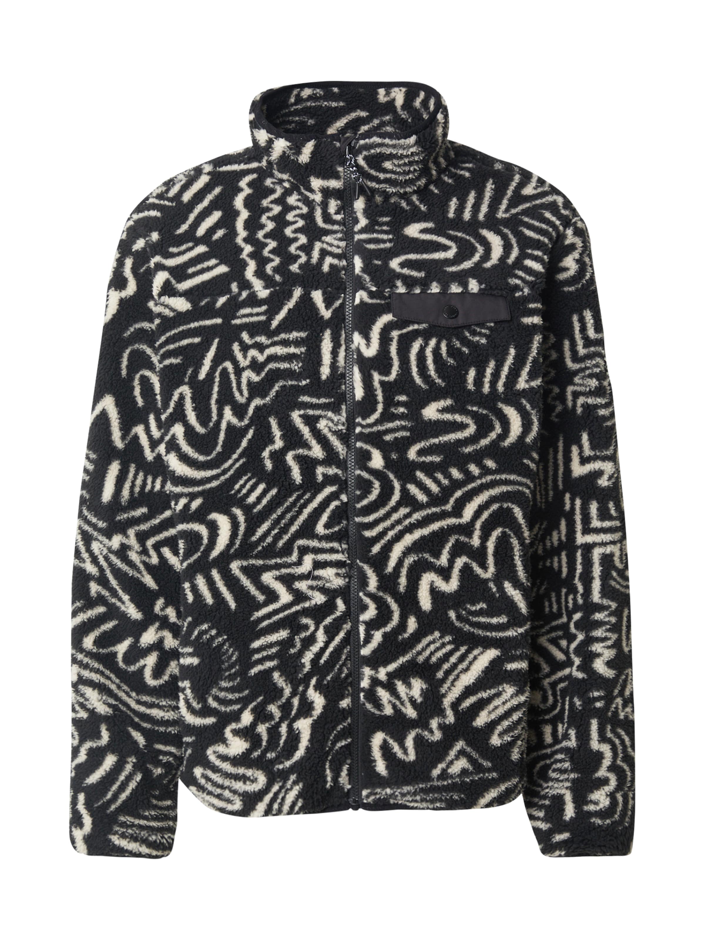 Iriedaily - Ajuste regular Chaqueta polar 'Insaneia' en negro: frente