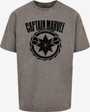 ABSOLUTE CULT Shirt 'Captain Marvel - Blade' in Grijs: voorkant