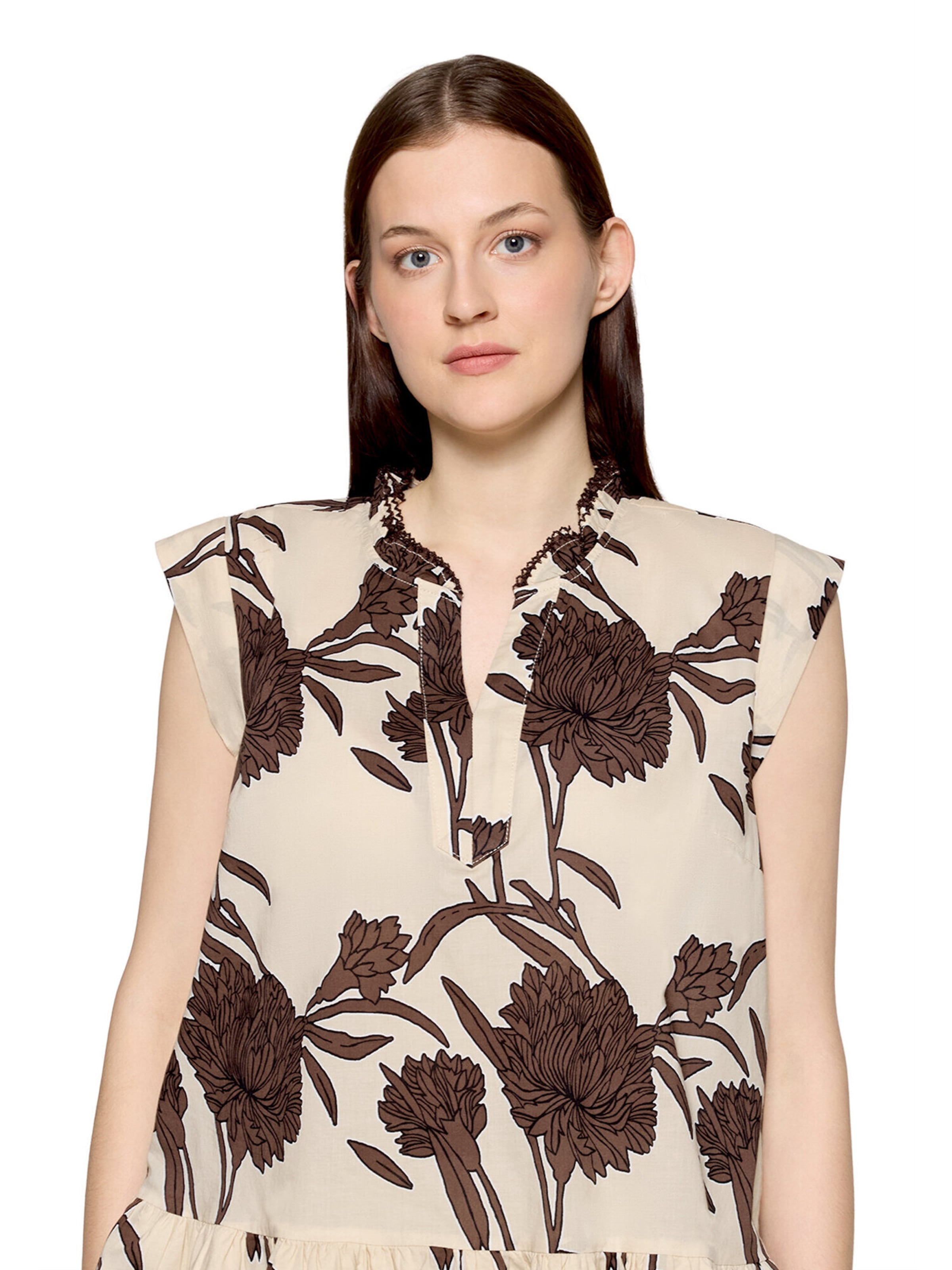 Cartoon Bluse in Beige