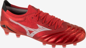 Chaussure de foot MIZUNO en rouge : devant