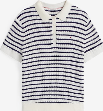 Pull-over Tommy Hilfiger Curve en blanc : devant