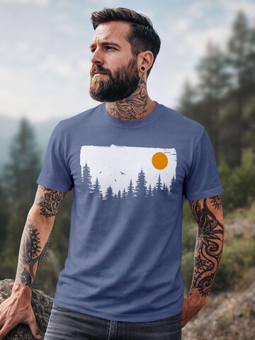 Neverless Shirt 'Forest'‌ in Blau