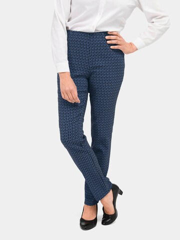 Goldner Slimfit Broek 'Louisa' in Blauw: voorkant