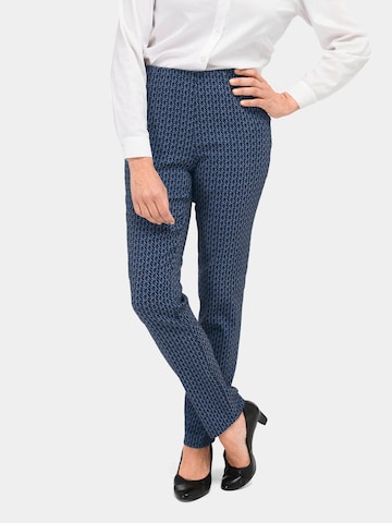 Goldner Slimfit Broek 'Louisa' in Blauw: voorkant